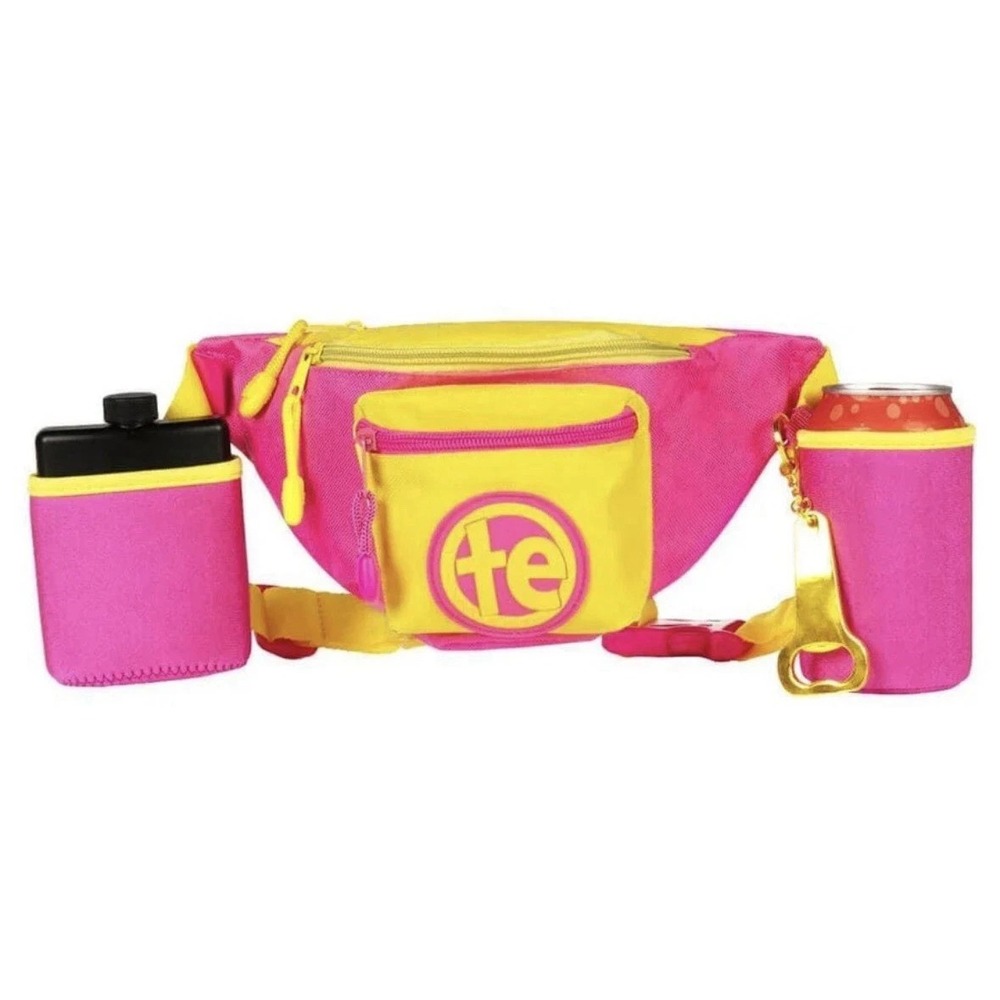 TIPSY ELVES‎ PINK LEMONADE FANNY PACK BELT BAG WITH DRINK HOLDER  - NEW!!